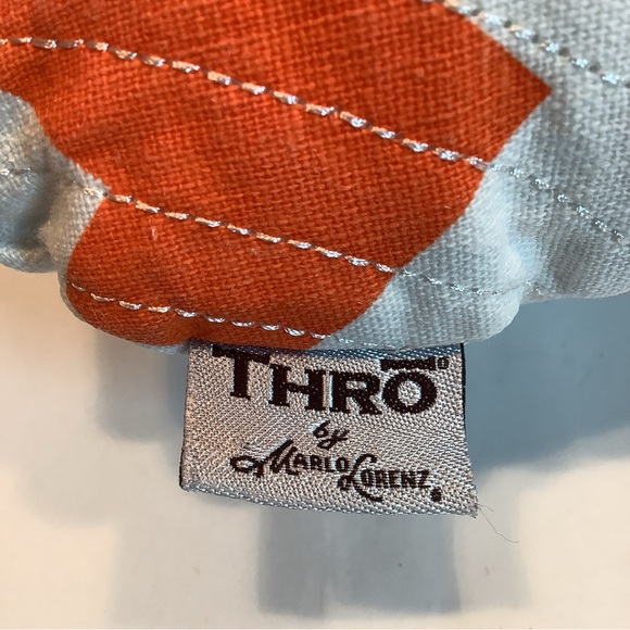 Owl Pillow Thro By Marlo Lorenz Halloween White Orange Button Eyes 11"X 11" EUC - Picture 4 of 5